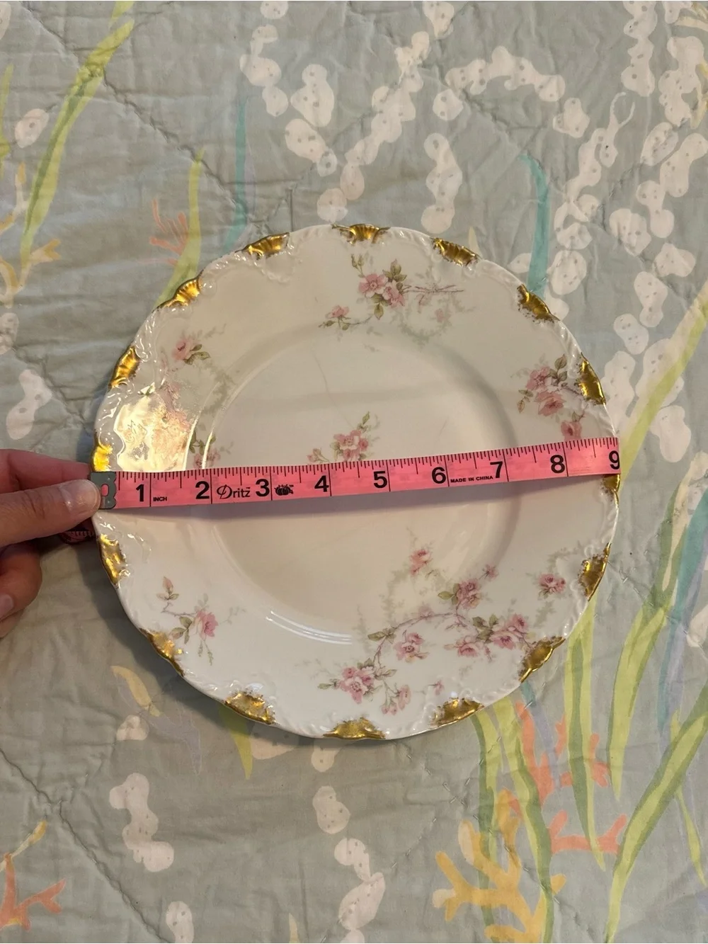Antique Haviland Limoges France Pink Floral Plate